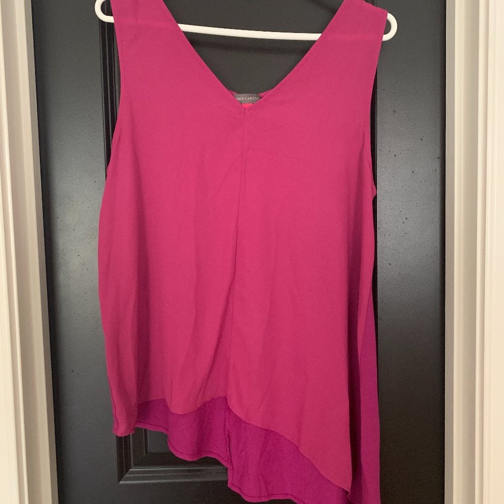 Vince Camuto Sleeveless Top w/Asymmetrical SIde
